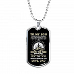 To My Son Adventure Wherever Your Journey In Life May Take You I Pray You'll Always Be Safe Love Dad Dog Tag Pendant Necklace - Dog Tag (Silver) To My Son Adventure Wherever Your Journey In Life May Take You I Pray You'll Always Be Safe Love Dad Dog Tag Pendant Necklace - Dog Tag (Silver)