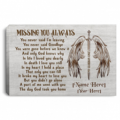 Personalized Missing You Always You Never Said, White, 0.75'' Framed Canvas
