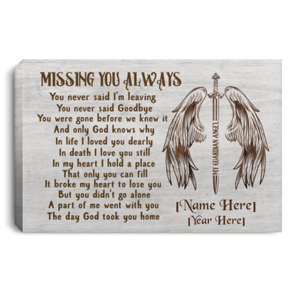 Personalized Missing You Always You Never Said, White, 0.75'' Framed Canvas