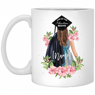 Personalized And So, White, 11 oz. White Mug