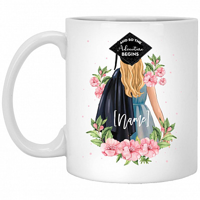 Personalized Girl And So, White, 11 oz. White Mug