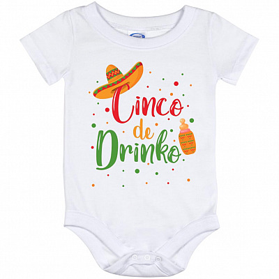 cinco, White, Baby Onesie - 12 Month