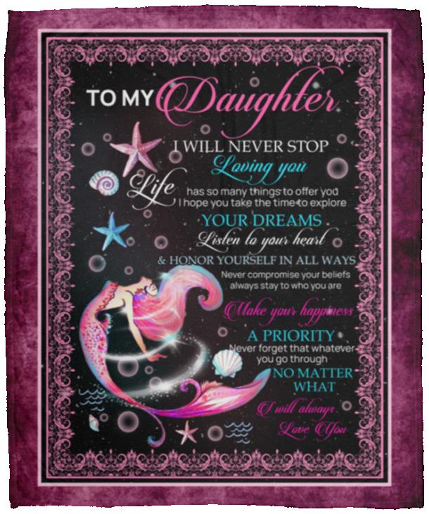 Daughter blanket, White, Cozy Plush Fleece Blanket - 50x60