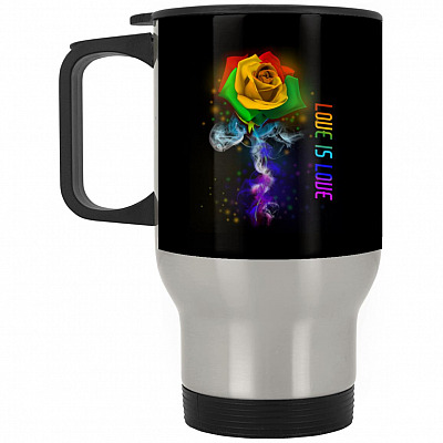 14 oz. Silver Travel Mug