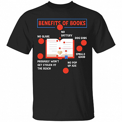 books shirt, Black, Unisex T-Shirt