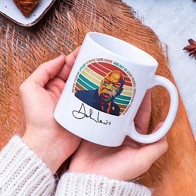 Alternative view of Never Ever Be Afraid to Make Some Noise and Get in Good Trouble Necessary Trouble Vintage Ceramic Coffee Mug