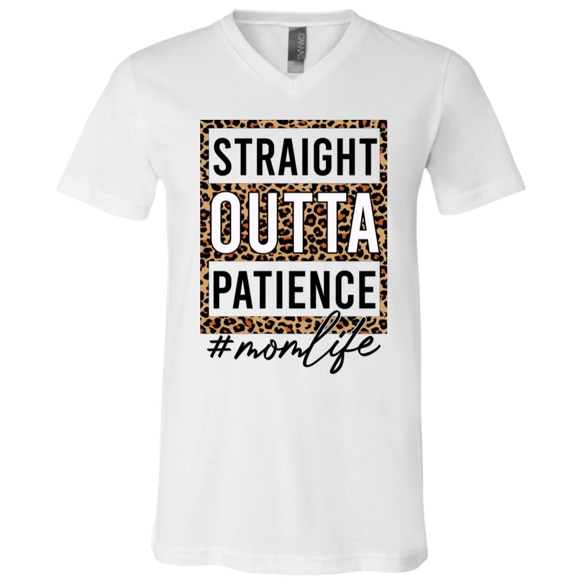 straight white, White, V-Neck T-Shirt