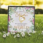 Gift for Mom to The World You Are a Mother but To Our Family You Are the World Forever Love Pendant Necklace