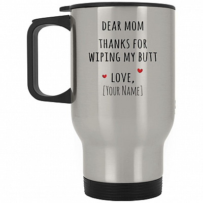 14 oz. Silver Travel Mug
