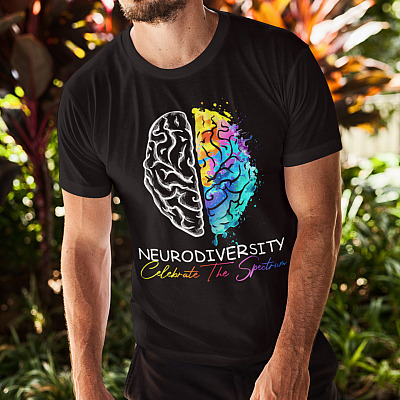 Alternative view of Celebrate Neurodiversity Shirt Neurodiversity Celebrate the Spectrum T-Shirt - V-Neck Tee