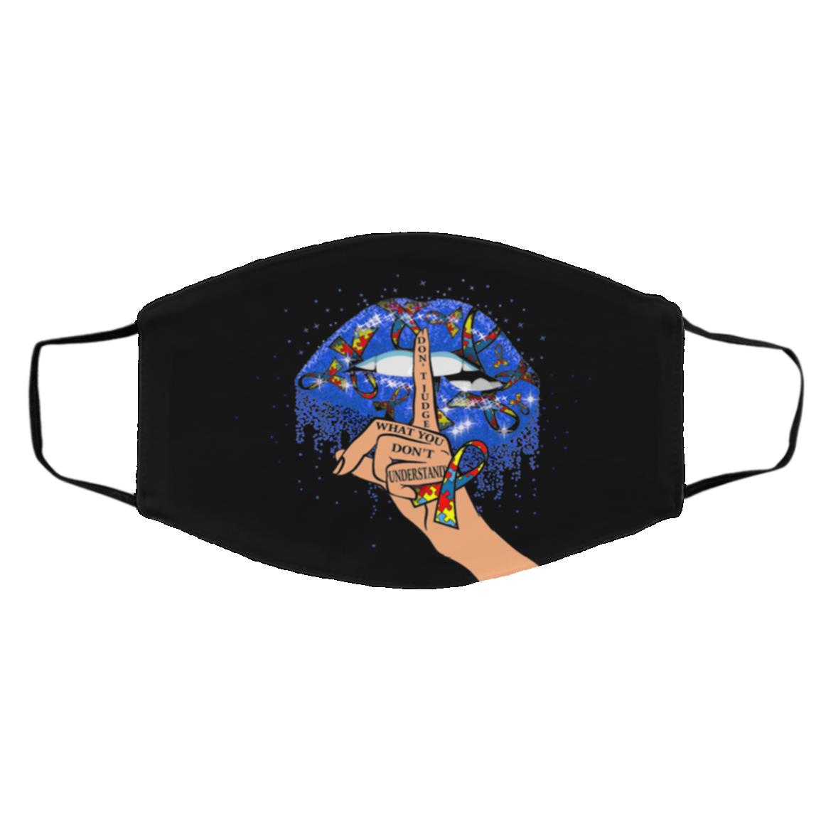 Don't Judge What, Black, Cloth Face Cover – Medium/Large