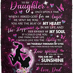 daughter blanket, White, Cozy Plush Fleece Blanket - 50x60