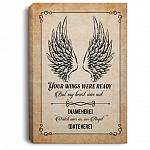 Personalized Memorial cavas, White, 0.75'' Framed Canvas