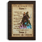 Personalized to My Viking Husband, White, 0.75'' Framed Canvas