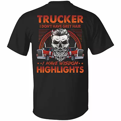 Trucker Tshirt, Black, Unisex T-Shirt
