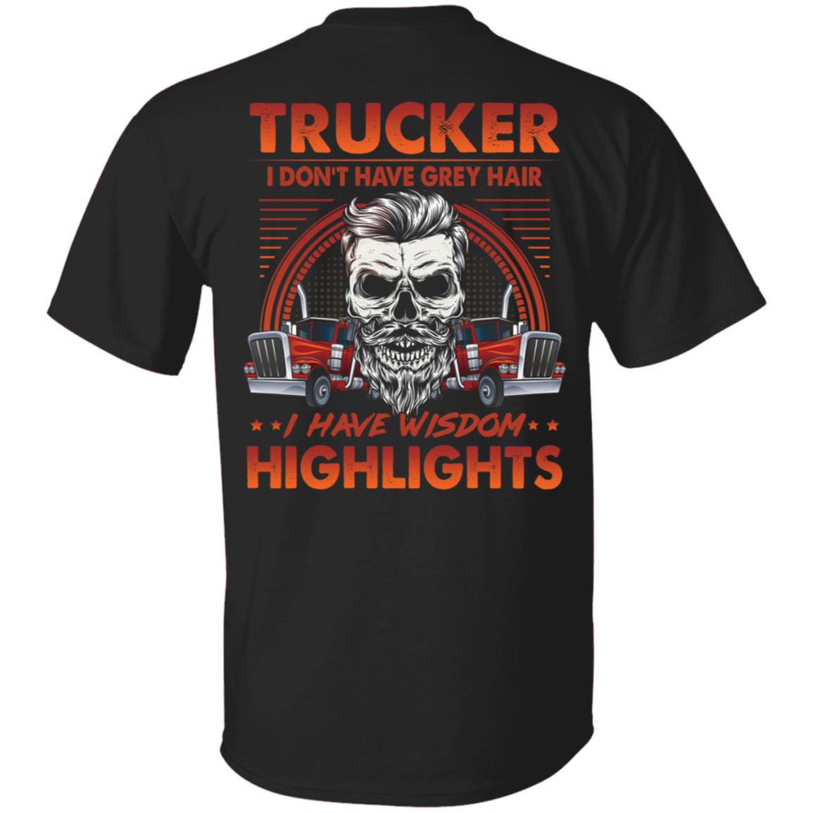 Trucker Tshirt, Black, Unisex T-Shirt