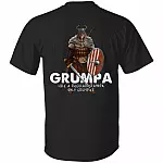 Grumpier Print On Back Shirt, Black, Unisex T-Shirt