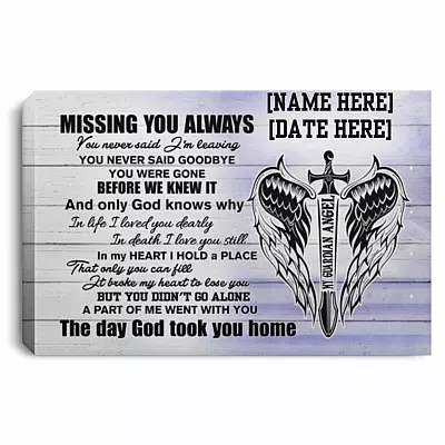 Personalized Guardian canvas, White, 0.75'' Framed Canvas
