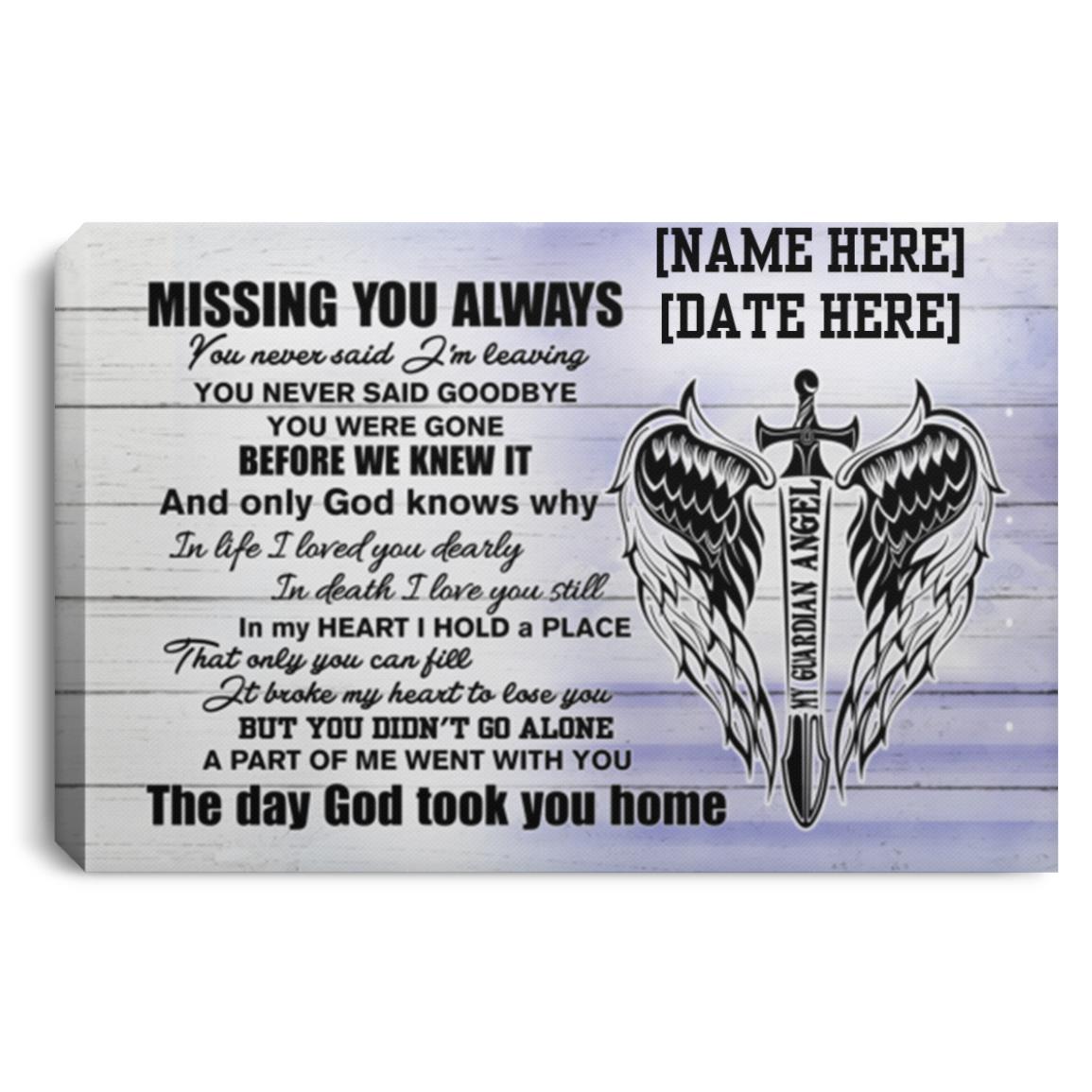 Personalized Guardian canvas, White, 0.75'' Framed Canvas