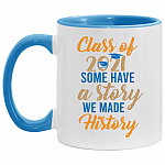 Class of 2021 Mug, White/Light Blue, 11 oz. Accent Mug