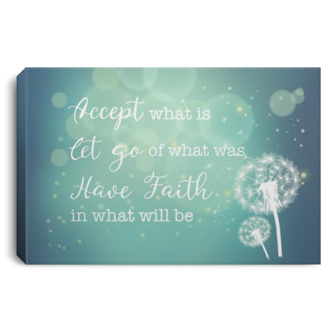 Accept What Is Canvas, White, 0.75'' Framed Canvas