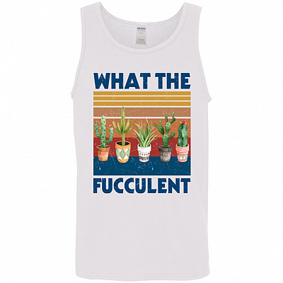 Fucculent Tank, White, Unisex Tank Top