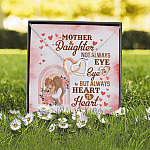 Mother and Daughter Not Always Eye to Eye but Always Heart to Heart Interlocking Hearts Pendant Necklace