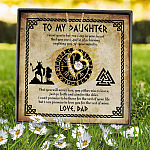 To My Daughter I Want You To Believe Deep In Your Heart From Viking Dad Forever Love Heart Pendant Necklace