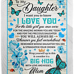 Butterflied blanket, White, Cozy Plush Fleece Blanket - 50x60