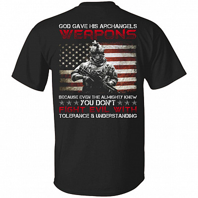 God Gave His Archangels We T-Shirt Only, Black, Unisex T-Shirt