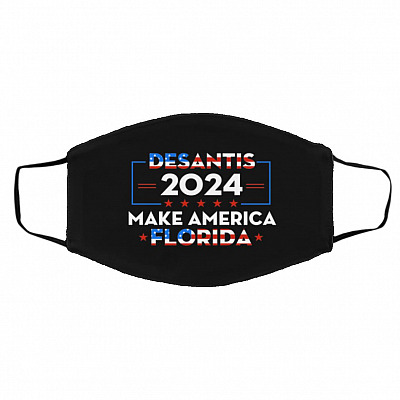 Desantis 2024 Make Ameria Flori Cover, Black, Cloth Face Cover – Medium/Large