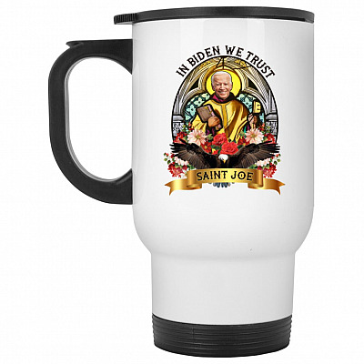 14 oz. White Travel Mug