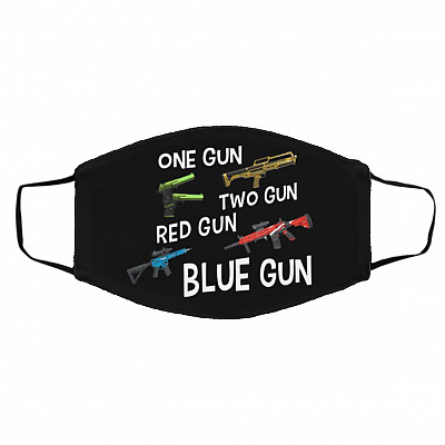 gun mask, Black, Cloth Face Cover – Medium/Large