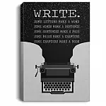 Some Letters Make a Word Some, White, 0.75'' Framed Canvas