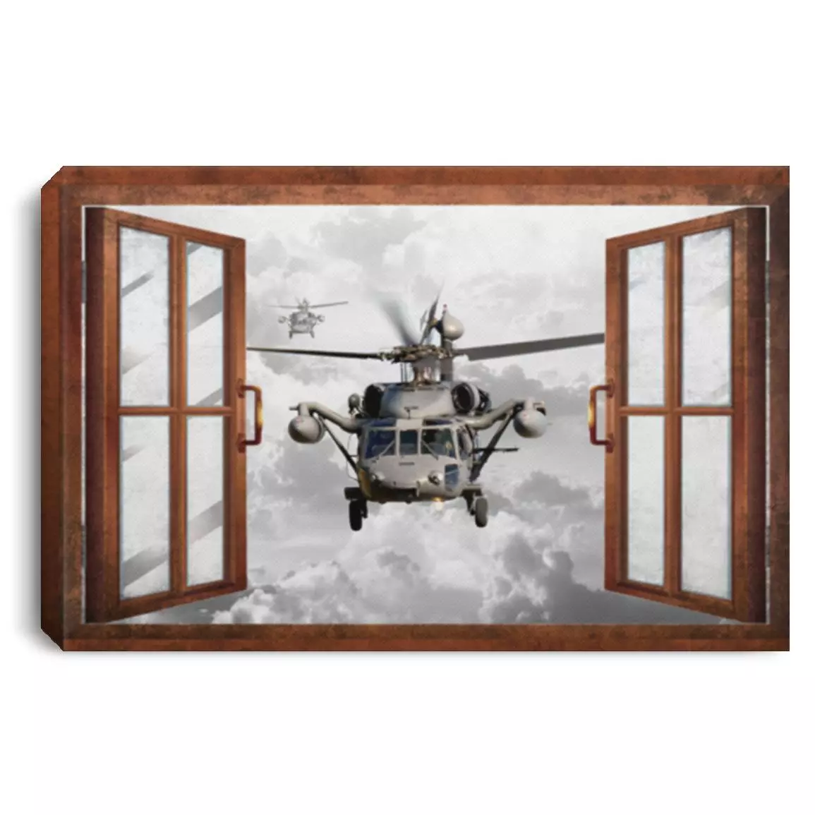 Black Hawk Framed Canvas - Veteran, White, 0.75'' Framed Canvas Black Hawk Framed Canvas - Veteran, White, 0.75'' Framed Canvas