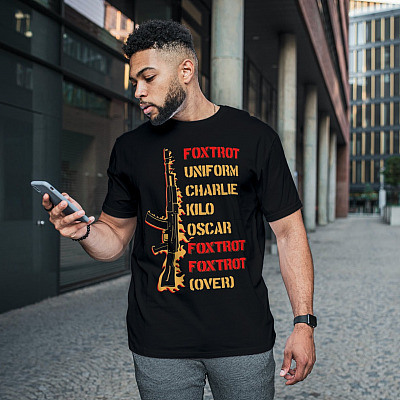 Alternative view of Foxtrot Uniform Charlie Kilo Oscar Foxtrot Foxtrot Fuck Off Veteran Military T-shirt