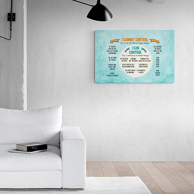Alternative view of Mental Health Awareness Unframed Poster - Things I Can Control Framed Canvas - Therapy Wall Art
