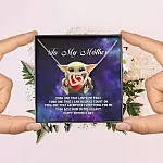 To My Mother Yoda One that Loved Me First Interlocking Hearts Pendant Necklace