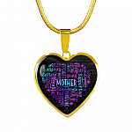 Loving Mother Heart Pendant Necklace - Heart Luxury Necklace (Gold Plated)