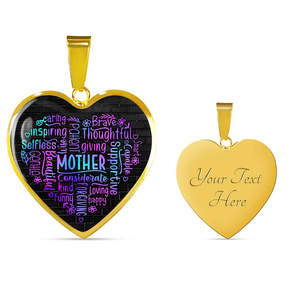 Loving Mother Heart Pendant Necklace - Heart Luxury Necklace (Gold Plated)