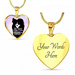 The Love Between Mother And Daughter Is Forever Heart Pendant Necklace - Heart Luxury Necklace (Gold Plated)