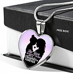 The Love Between Mother And Daughter Is Forever Heart Pendant Necklace - Heart Luxury Necklace (Silver)