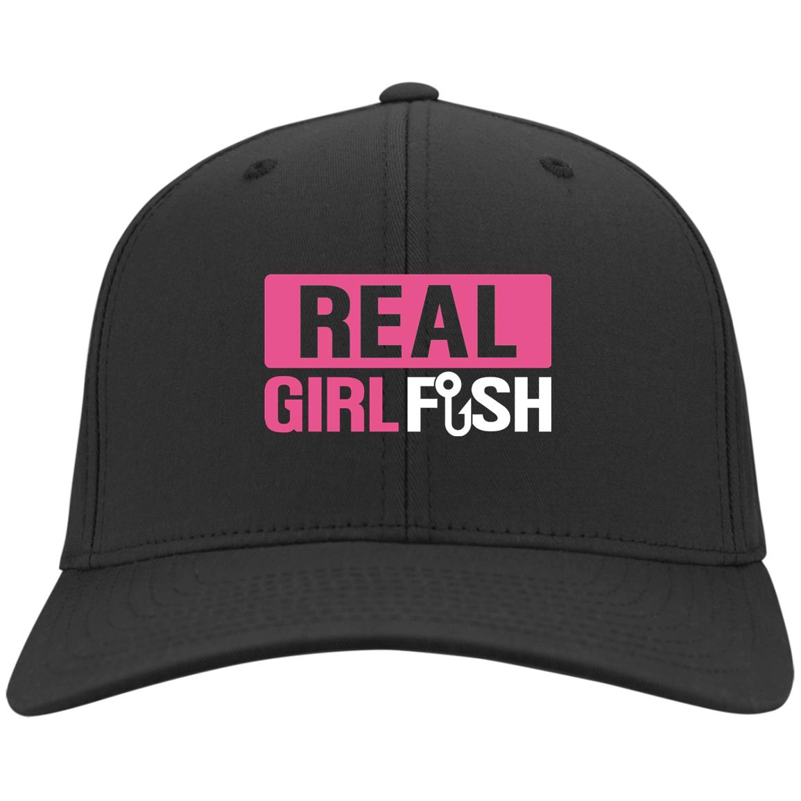 Real Girl Fish, Black, Twill Cap