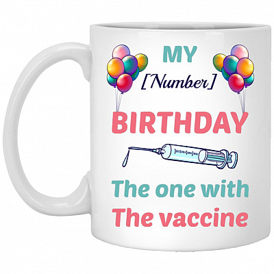 Personalized My Birthday, White, 11 oz. White Mug