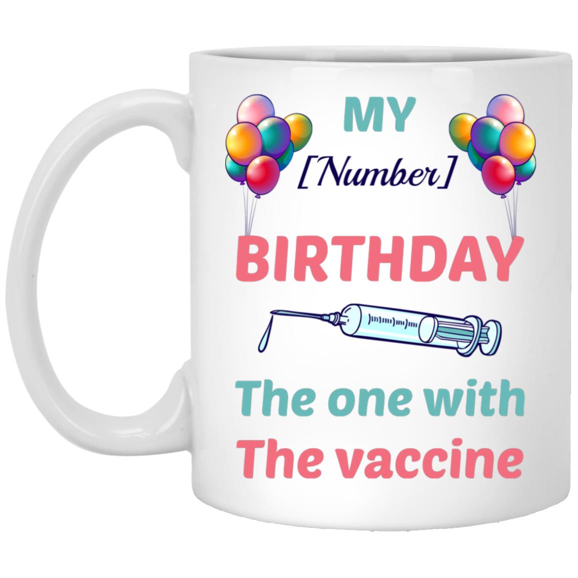 Personalized My Birthday, White, 11 oz. White Mug