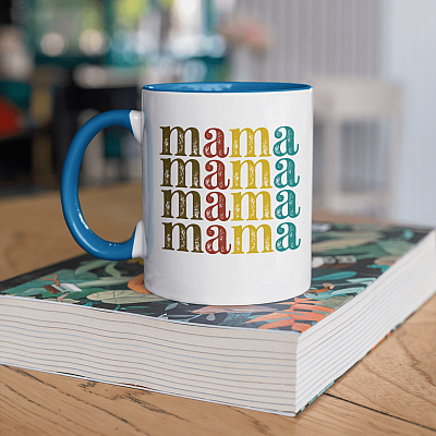 Alternative view of Retro Mama Vintage Accent Mug - Mama Gift Mug