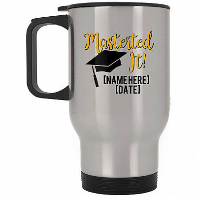 14 oz. Silver Travel Mug