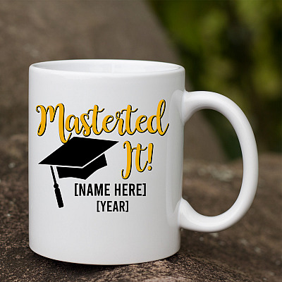 Alternative view of Personalized Master It Ceramic Coffee Mug - Beer Stein - Water Bottle - Color Changing Mug