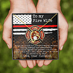 To My Fire Wife Thank You So Much For Your Never-Ending Patience Forever Love Pendant Necklace