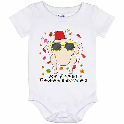 Turkey Onesie, White, Baby Onesie - 12 Month